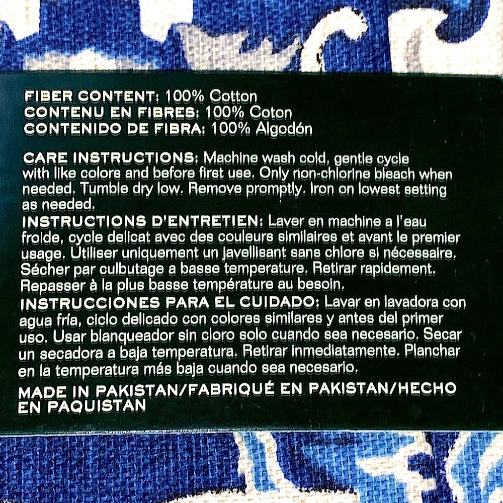 RALPH LAUREN CHAMBERS MEDALLION INFIGO SET OF 4 NAPKINS NWT COTTON 20 BY 20